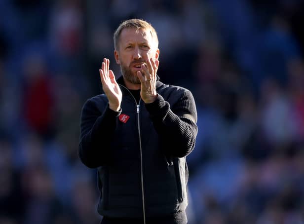 <p> Graham Potter, manager of Chelsea applauds the fans following their side's victory in the the Premier League. (Photo by Paul Harding/Getty Images)</p>