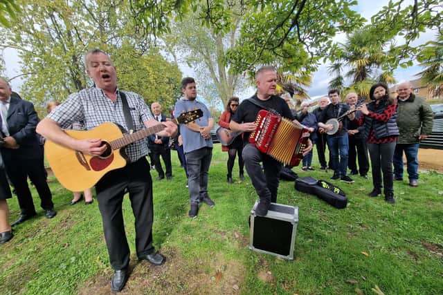 Music played an integral role at Thomas O’Halloran’s funeral. Credit: Brendan Vaughan