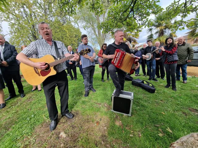 Music played an integral role at Thomas O’Halloran’s funeral. Credit: Brendan Vaughan