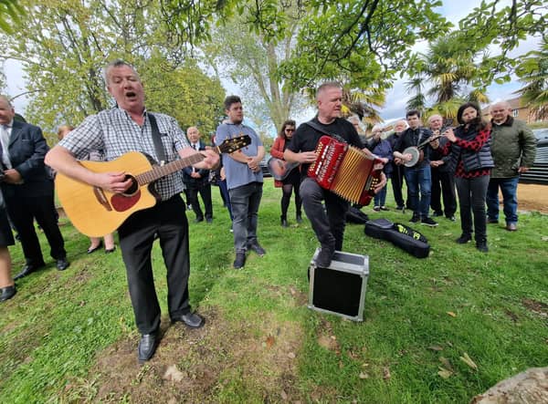 Music played an integral role at Thomas O’Halloran’s funeral. Credit: Brendan Vaughan