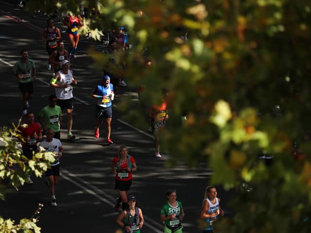 Runners during the London Marathon on October 2. Photo: Getty