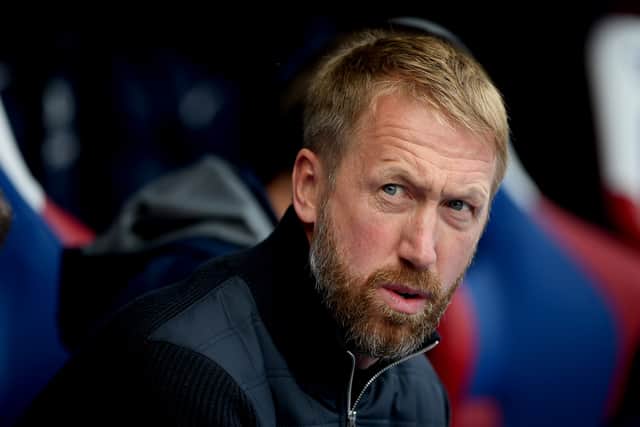  Graham Potter, Manager of Chelsea looks on prior to the Premier League match  (Photo by Harriet Lander/Getty Images)
