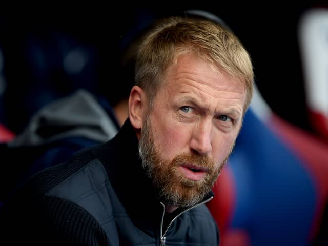  Graham Potter, manager of Chelsea looks on prior to the Premier League match. (Photo by Harriet Lander/Getty Images)