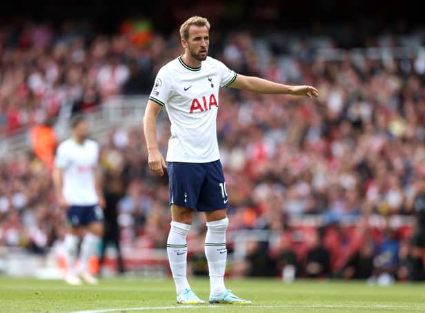 <p>Harry Kane of Tottenham Hotspur during the Premier League match between Arsenal FC  (Photo by Catherine Ivill/Getty Images)</p>