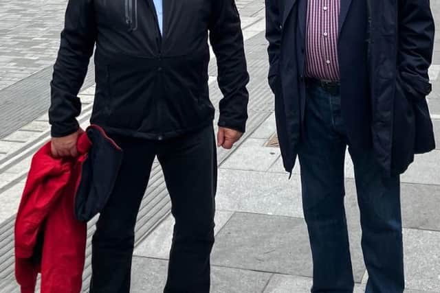(L-R) Mick Whelan, leader of the Aslef union, and Mick Lynch, leader of the RMT union. Photo: Aslef