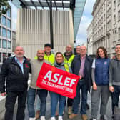 Aslef drivers at Paddington Mick Whelan and the RMT union’s Mick Lynch. Photo: Aslef