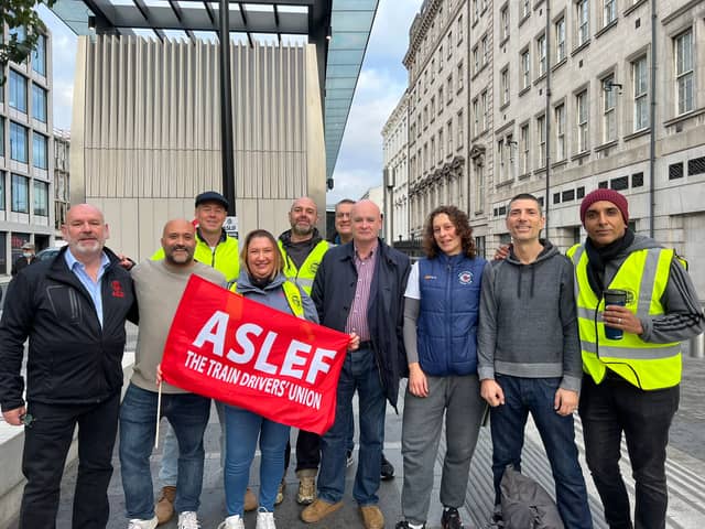 Aslef drivers at Paddington Mick Whelan and the RMT union’s Mick Lynch. Photo: Aslef