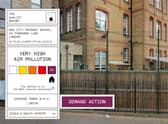 The capital’s top 10 worst polluted primary schools are all in one east London borough, shock data from a climate charity has revealed. Photo: AddressPollution.org