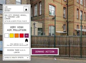 The capital’s top 10 worst polluted primary schools are all in one east London borough, shock data from a climate charity has revealed. Photo: AddressPollution.org
