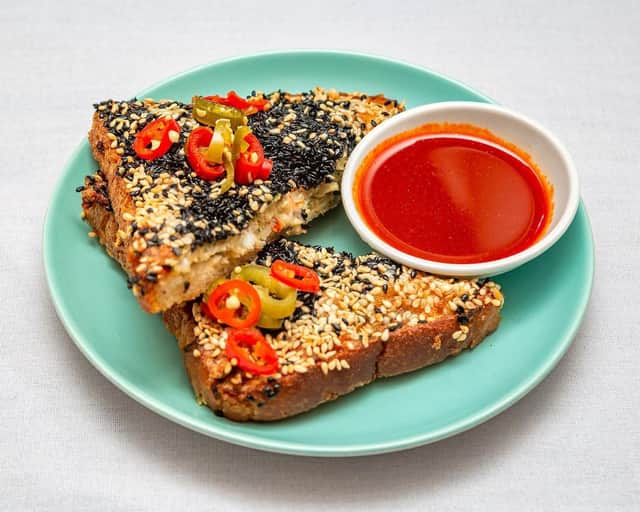 Prawn toast with spiced tartare is one of Caravel’s popular dishes. Credit: Caravel