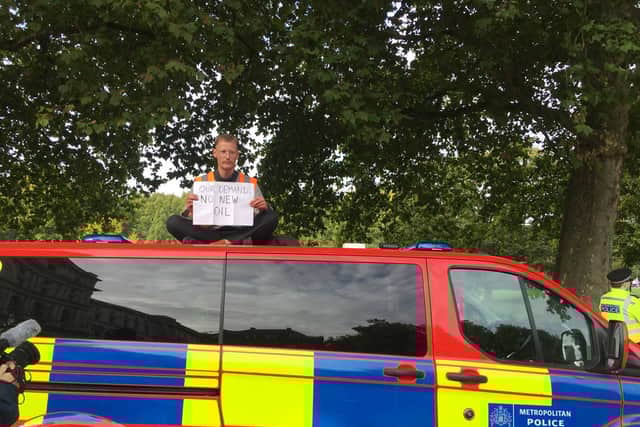 Just Stop Oil protestors in Downing Street. Photo: Just Stop Oil