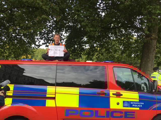 Just Stop Oil protestors in Downing Street. Photo: Just Stop Oil