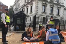 Just Stop Oil protestors in Westminster. Photo: Just Stop Oil