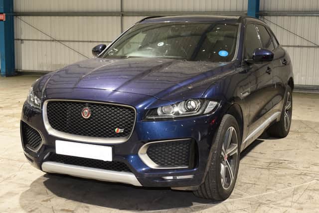 The Jaguar used in the robbery. Photo: Met Police