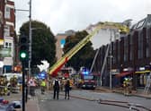 Firefighters tackle a blaze on the Broadway in West Ealing. Credit: LFB