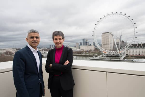 Sadiq Khan and Dame Cressida Dick on her appointment as Met Police commissioner. Photo: Getty