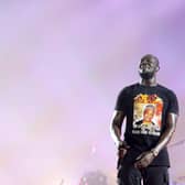 Stormzy performs on stage during Global Citizen Festival 2022. (Photo by Jemal Countess/Getty Images for Global Citizen)