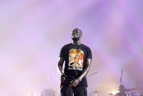 Stormzy performs on stage during Global Citizen Festival 2022. (Photo by Jemal Countess/Getty Images for Global Citizen)