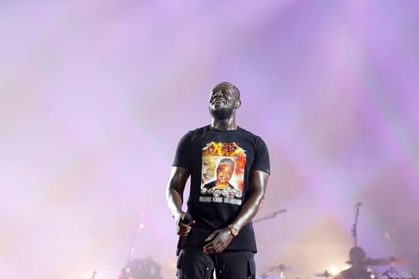 Stormzy performs on stage during Global Citizen Festival 2022. (Photo by Jemal Countess/Getty Images for Global Citizen)