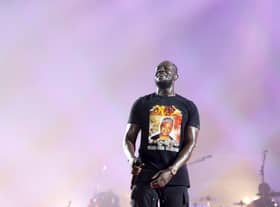 Stormzy performs on stage during Global Citizen Festival 2022. (Photo by Jemal Countess/Getty Images for Global Citizen)