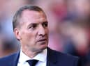  Brendan Rodgers, manager of Leicester City, looks on during the Premier League match (Photo by Warren Little/Getty Images)