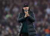 Juergen Klopp, Manager of Liverpool applauds the fans following the Premier League match  (Photo by Laurence Griffiths/Getty Images)