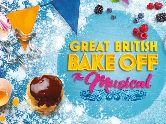 The poster for The Great British Bakeoff Musical, coming to the West End in 2023