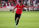 Anthony Martial celebrates after scoring a goal during the UEFA Europa League group E football match  (Photo by AFP) (Photo by -/AFP via Getty Images)