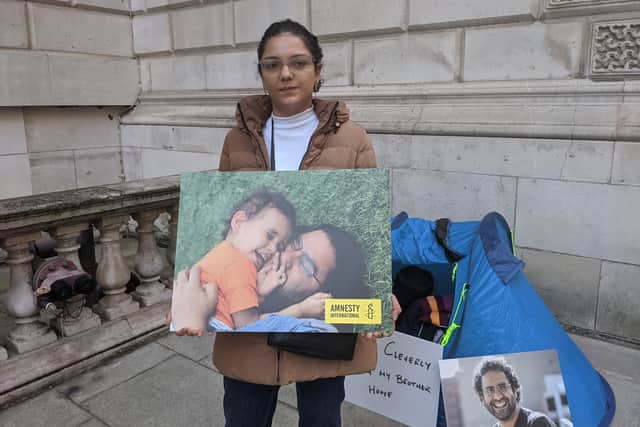 Sanaa Seif plans to continue her sit-in till she meets with the Foreign Secretary or until Cop27 starts in Egypt on November 6