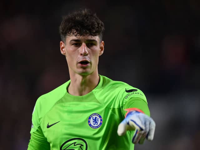  Kepa Arrizabalaga of Chelsea reacts during the Premier League match (Photo by Justin Setterfield/Getty Images)