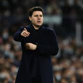 Head coach Mauricio Pochettino of Paris Saint-Germain reacts during the UEFA Champions League (Photo by David Ramos/Getty Images)