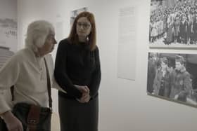 Auschwitz survivor Renee Salt, 93, visits the exhibition