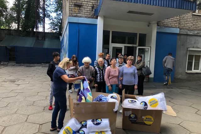 Local shelters in Zaporizhzhia receiving warm blankets and clothes