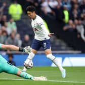 Nick Pope of Newcastle United makes a save from Son Heung-Min of Tottenham Hotspur during the Premier League match (Photo by Julian Finney/Getty Images)