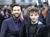 David Tennant (L) and his son Ty Tennant (R) pose on the red carpet in 2019 (Pic: AFP via Getty Images)