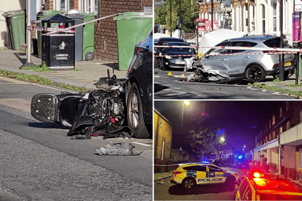 Two men have died after a shooting in Brixton, south London. Photo: LondonWorld/Sebastian Morrison