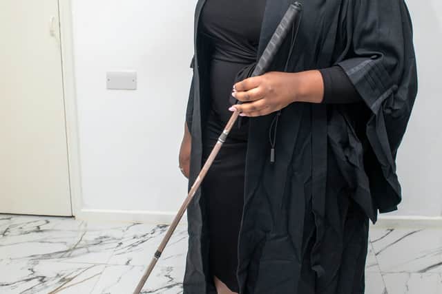 Jessikah Inaba, 23, qualified last week after studying for five years at university in London. Photo: SWNS