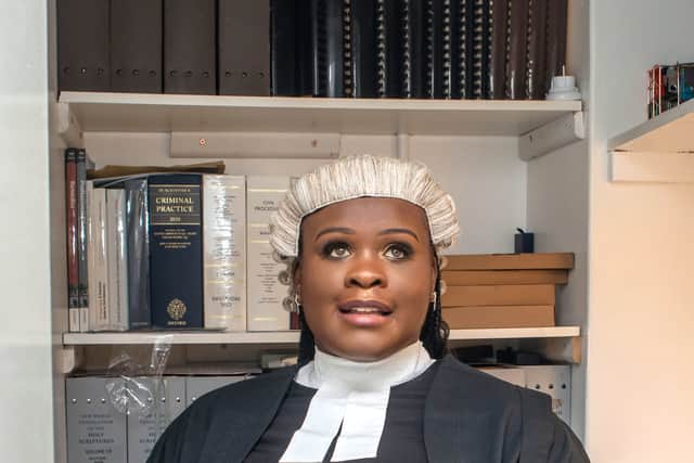 Meet the UK’s first blind and black barrister - who says she is thrilled to have smashed through the “triple glazed glass ceiling”.  Photo: SWNS
