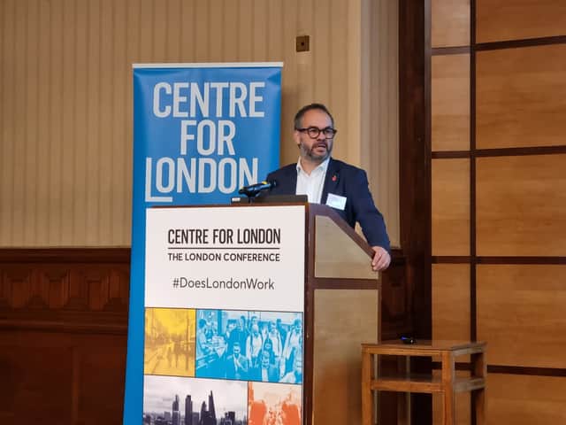 Minister for London Paul Scully speaking at the Centre for London conference. Photo: LondonWorld