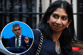 Sadiq Khan says he is angry at Suella Braverman’s comments on migrants. Photo: Getty
