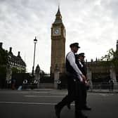 Met Police officers in Westminster, London. Photo: Getty