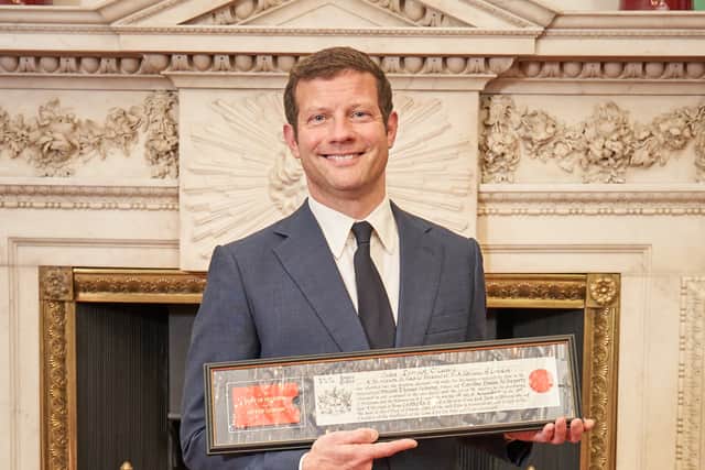 Dermot O’Leary has been awarded the Freedom of the City of London. Credit: City of London