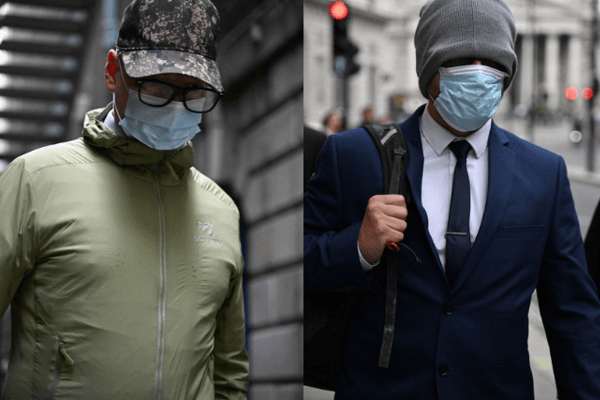 Joel Borders (left) and Jonathon Cobban have been jailed for sharing offensive messages in a WhatsApp group. Credit: Getty Images