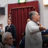 The heckler being removed from People’s Question Time in Woodford Green. Photo: LondonWorld