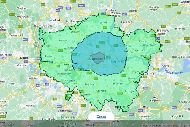 The proposed expanded ULEZ area. Photo: GLA