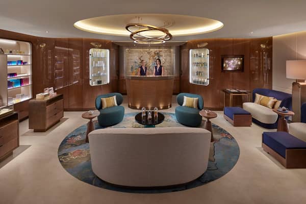 The grand entrance into The Spa at Mandarin Oriental, London