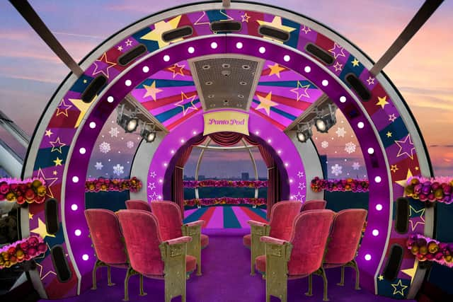 London Eye landmark transformed into Christmas panto pod