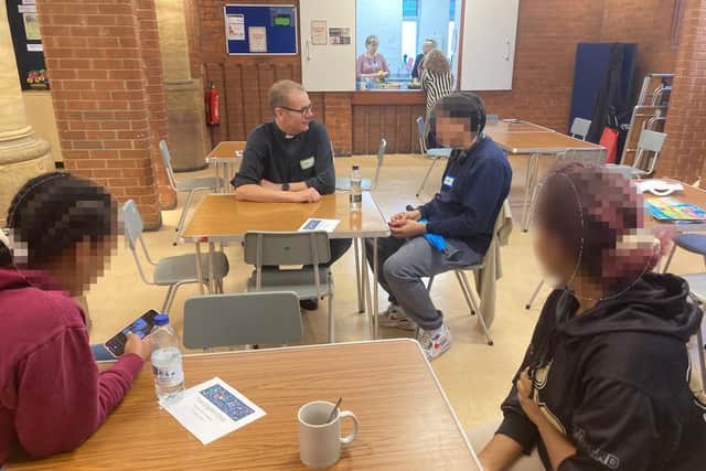 Church volunteers welcoming people to the community. Photo: Diocese of London