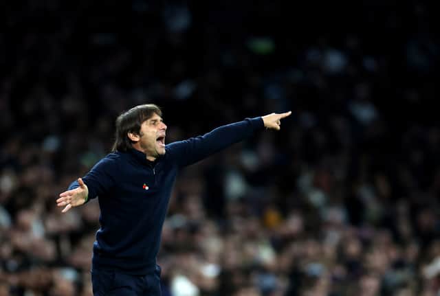  Antonio Conte, manager of Tottenham Hotspur during the Premier League match between Tottenham Hotspur and Liverpool FC (Photo by Catherine Ivill/Getty Images)
