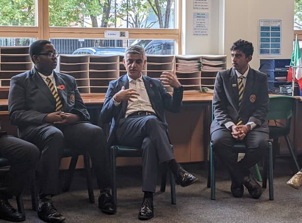 <p>The mayor of London Sadiq Khan visits Rokeby school in Newham for the launch of his new “allyship training” programme.</p>